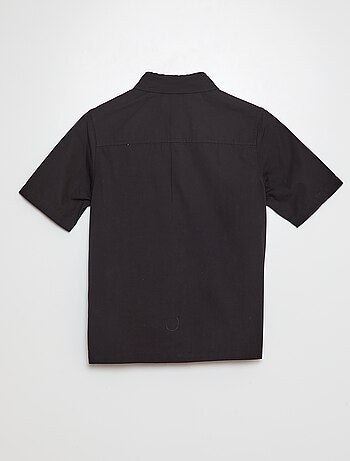 Camicia in popeline a maniche corte
