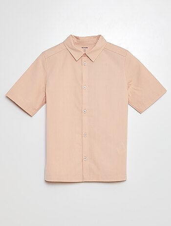 Camicia in popeline a maniche corte