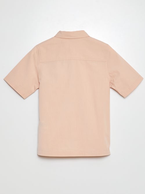 Camicia in popeline a maniche corte - Kiabi