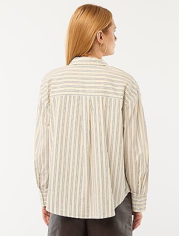 Camicia in popeline a maniche lunghe