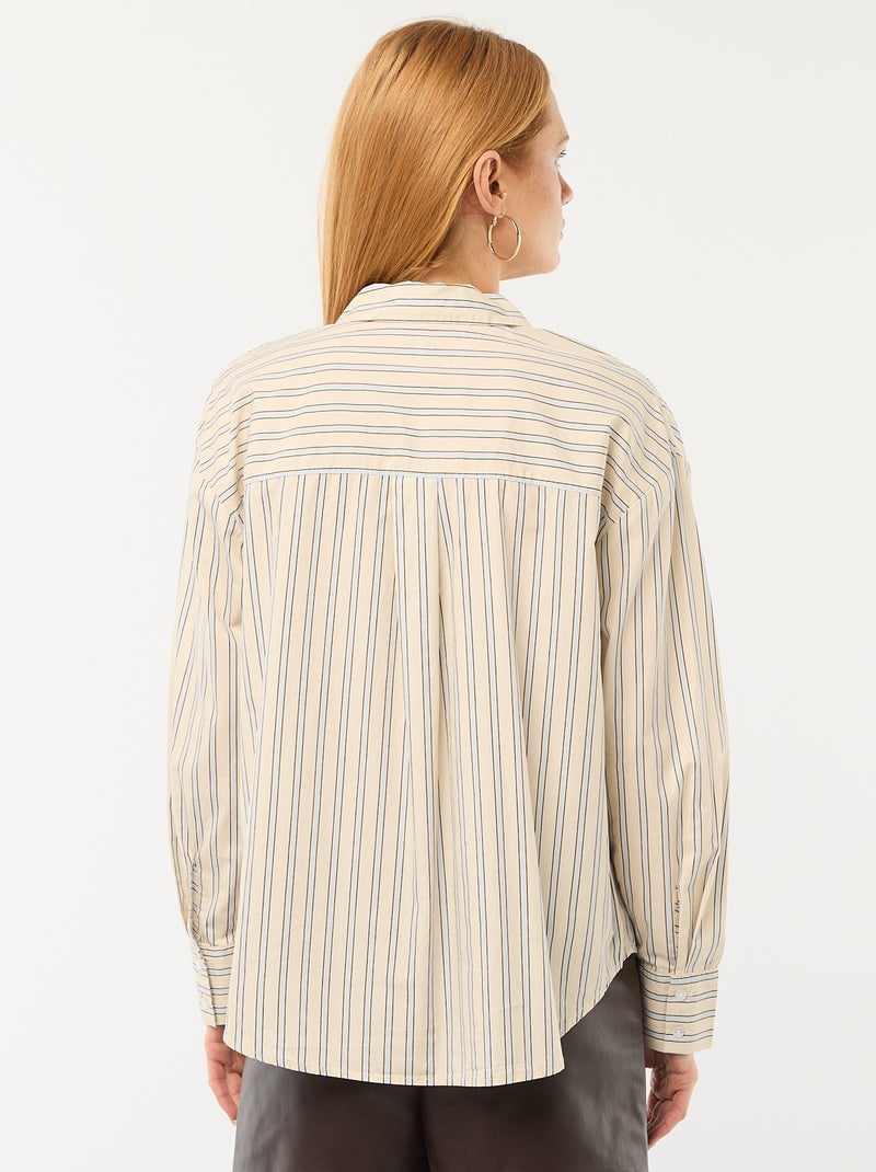 Camicia in popeline a maniche lunghe Bianco - Kiabi