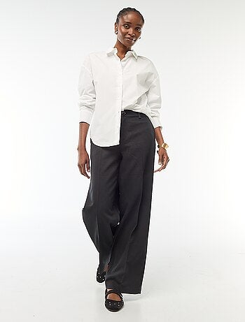 Camicia in popeline a maniche lunghe