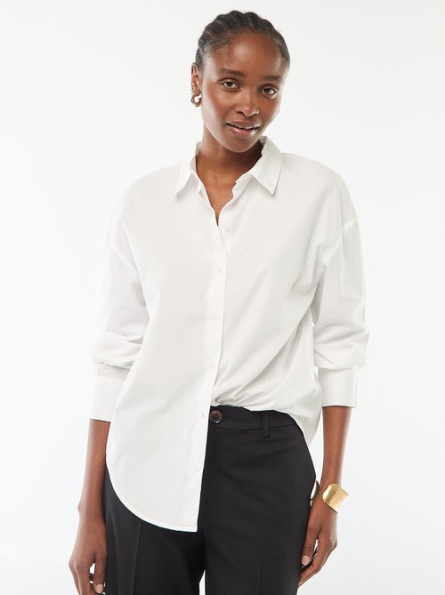 Camicia in popeline a maniche lunghe - Kiabi