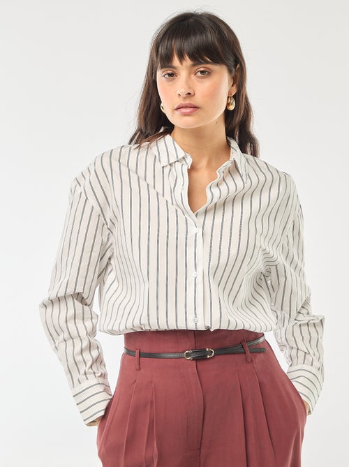Camicia in popeline a maniche lunghe - Kiabi
