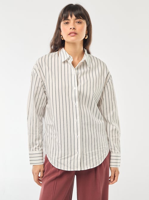 Camicia in popeline a maniche lunghe - Kiabi