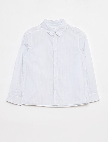 Camicia in popeline a maniche lunghe