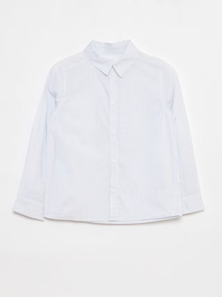 Camicia in popeline a maniche lunghe