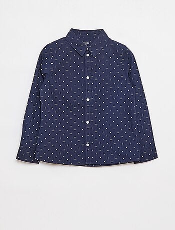 Camicia in popeline a maniche lunghe