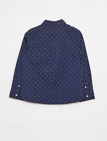 Camicia in popeline a maniche lunghe
