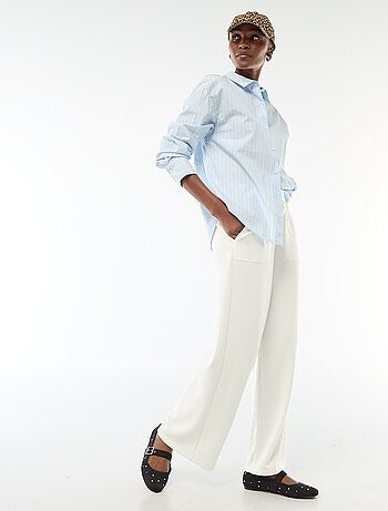 Camicia in popeline a maniche lunghe