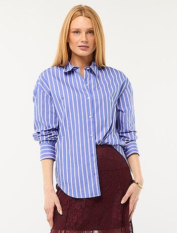 Camicia in popeline a maniche lunghe