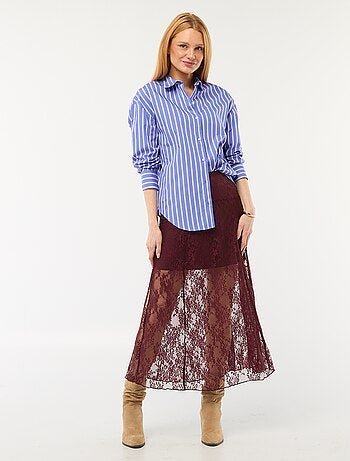 Camicia in popeline a maniche lunghe