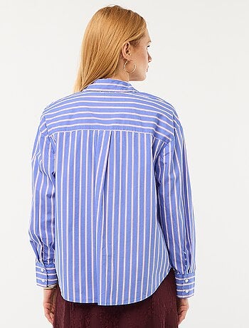 Camicia in popeline a maniche lunghe