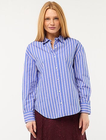 Camicia in popeline a maniche lunghe