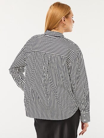 Camicia in popeline a maniche lunghe