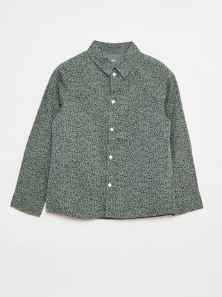 Camicia in popeline a maniche lunghe