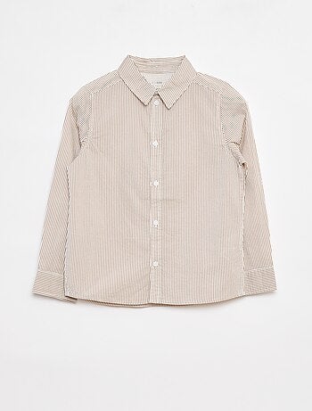 Camicia in popeline a maniche lunghe