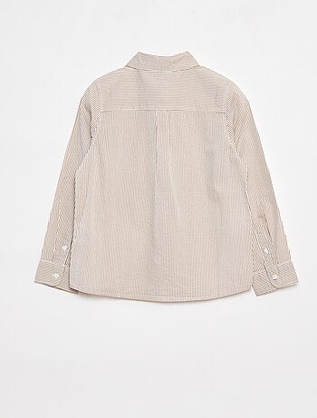 Camicia in popeline a maniche lunghe