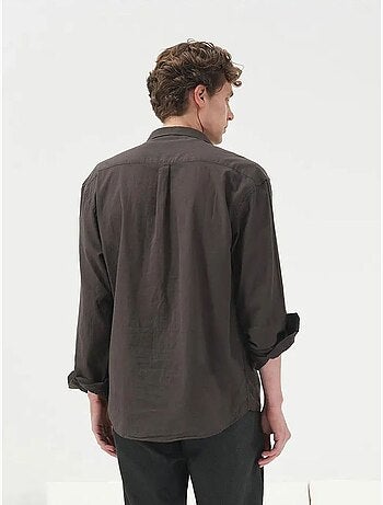Camicia in popeline a maniche lunghe regular fit giesto