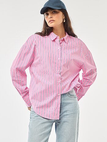 Camicia in popeline a maniche lunghe