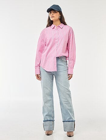 Camicia in popeline a maniche lunghe