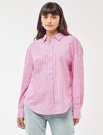 Camicia in popeline a maniche lunghe