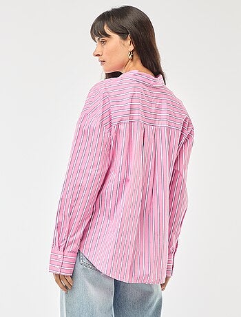 Camicia in popeline a maniche lunghe
