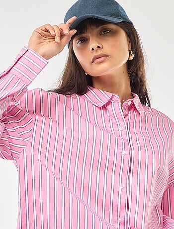 Camicia in popeline a maniche lunghe