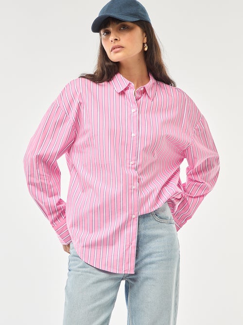 Camicia in popeline a maniche lunghe - Kiabi