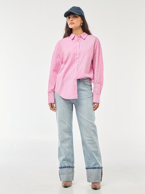 Camicia in popeline a maniche lunghe - Kiabi