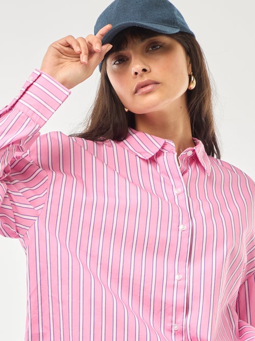 Camicia in popeline a maniche lunghe - Kiabi