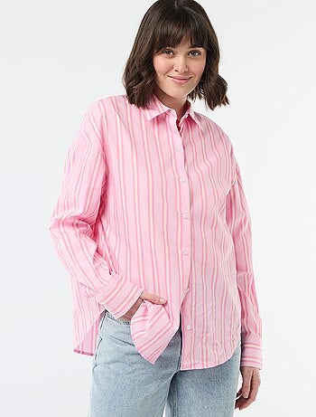 Camicia in popeline a maniche lunghe