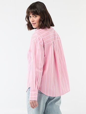 Camicia in popeline a maniche lunghe