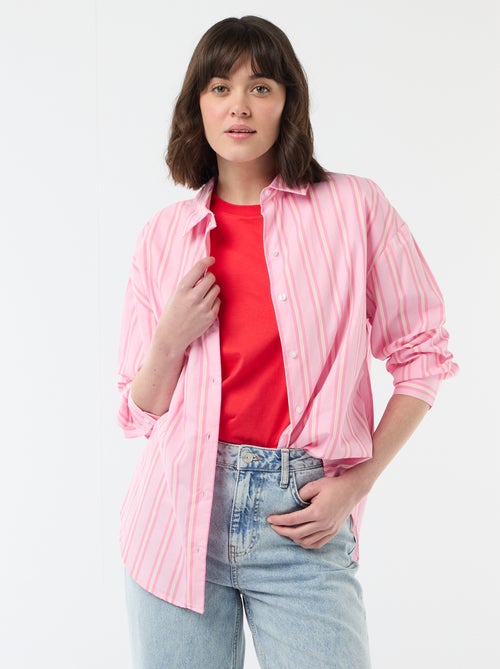 Camicia in popeline a maniche lunghe - Kiabi