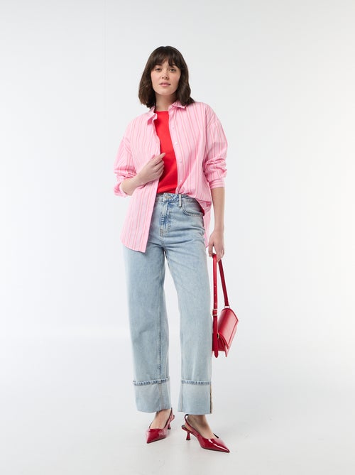 Camicia in popeline a maniche lunghe - Kiabi