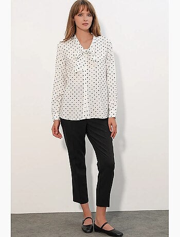 Camicia in popeline a pois bdart