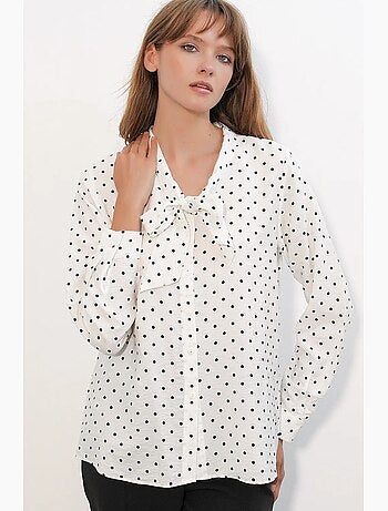 Camicia in popeline a pois bdart