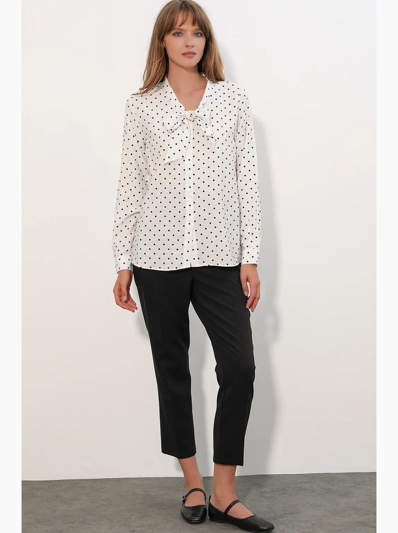 Camicia in popeline a pois bdart Bianco sporco - Kiabi