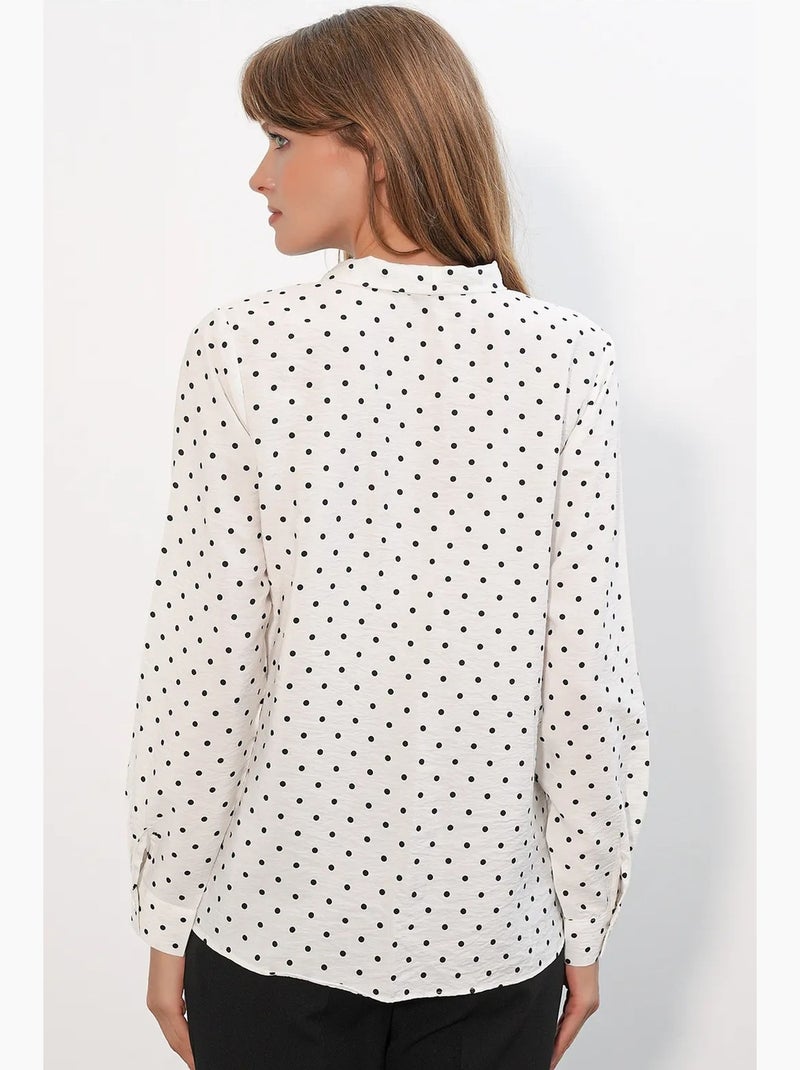 Camicia in popeline a pois bdart Bianco sporco - Kiabi