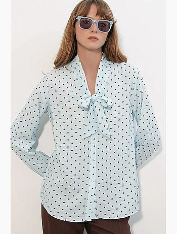 Camicia in popeline a pois bdart