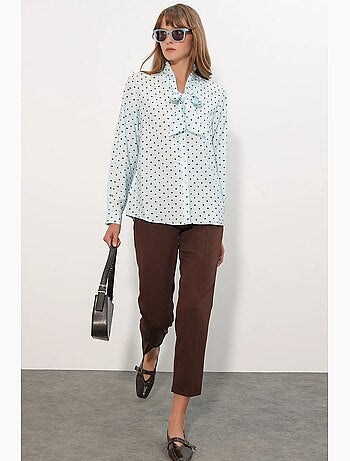 Camicia in popeline a pois bdart