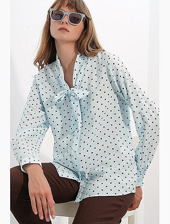 Camicia in popeline a pois bdart