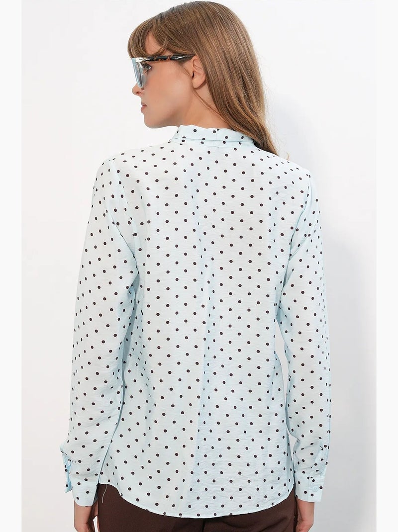 Camicia in popeline a pois bdart Blu cielo - Kiabi
