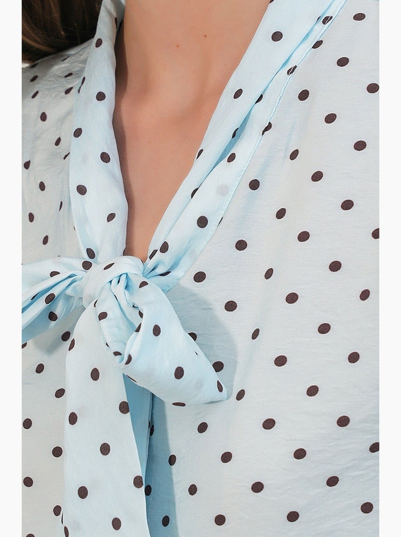 Camicia in popeline a pois bdart Blu cielo - Kiabi