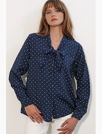 Camicia in popeline a pois bdart