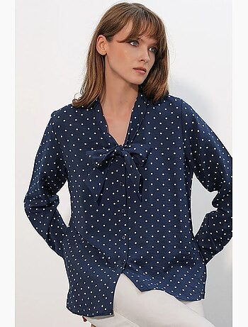 Camicia in popeline a pois bdart