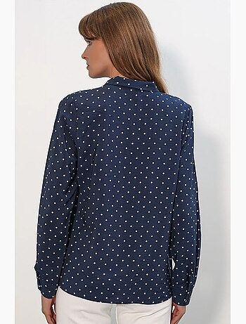 Camicia in popeline a pois bdart