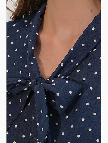 Camicia in popeline a pois bdart