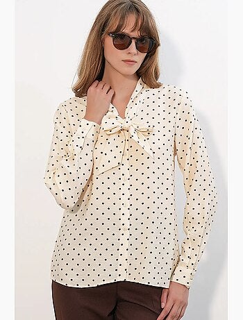Camicia in popeline a pois bdart