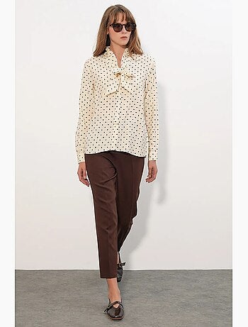Camicia in popeline a pois bdart